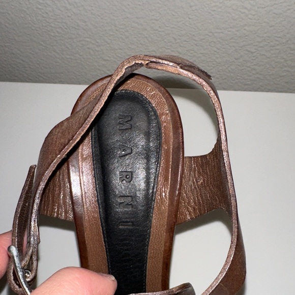Marni Dark Brown Platform Heels - Picture 2 of 5